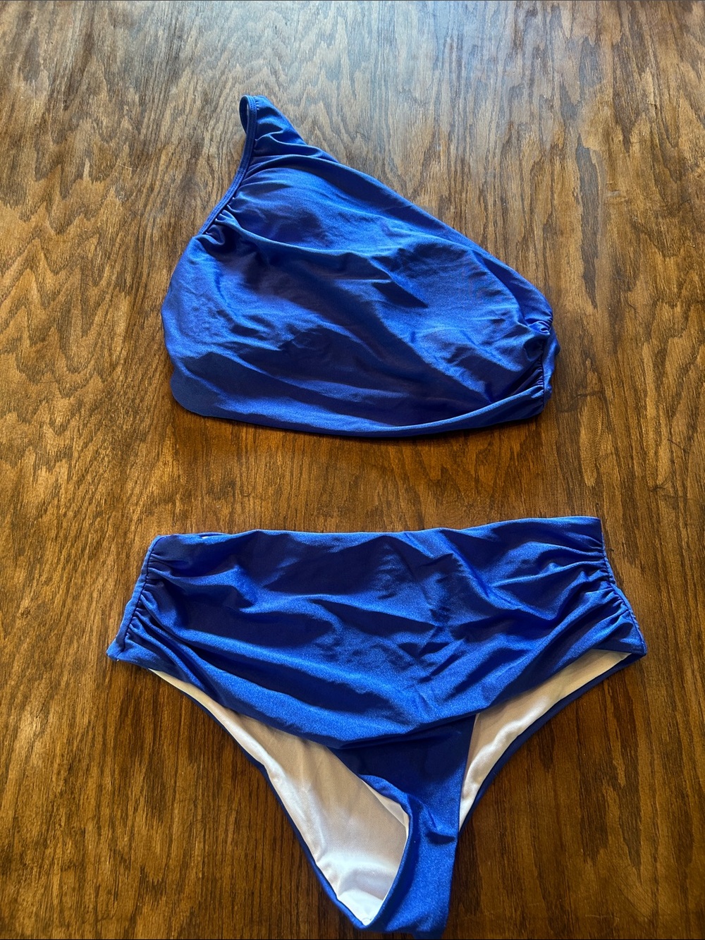 One-Shoulder Women’s Swim One-Piece in Cobalt Blue